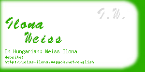 ilona weiss business card